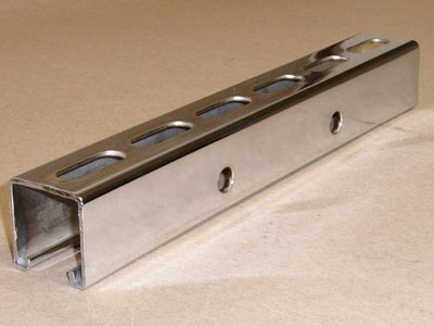 R-107 12 gauge roll formed seating strut with holes