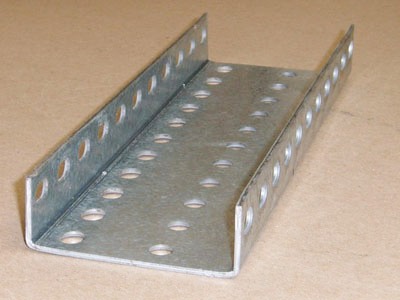 R-108 12 gauge galvanized bracket with holes