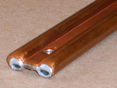 S-126 20 gauge rollformed copper and galvanized conductor bar
