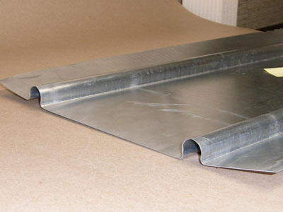 T-110 aluminum heat transfer plate for 0.625 PEX tubing
