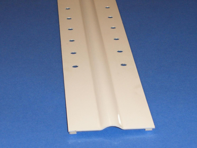 H-122 - Pre-painted White Aluminum Hat Channel